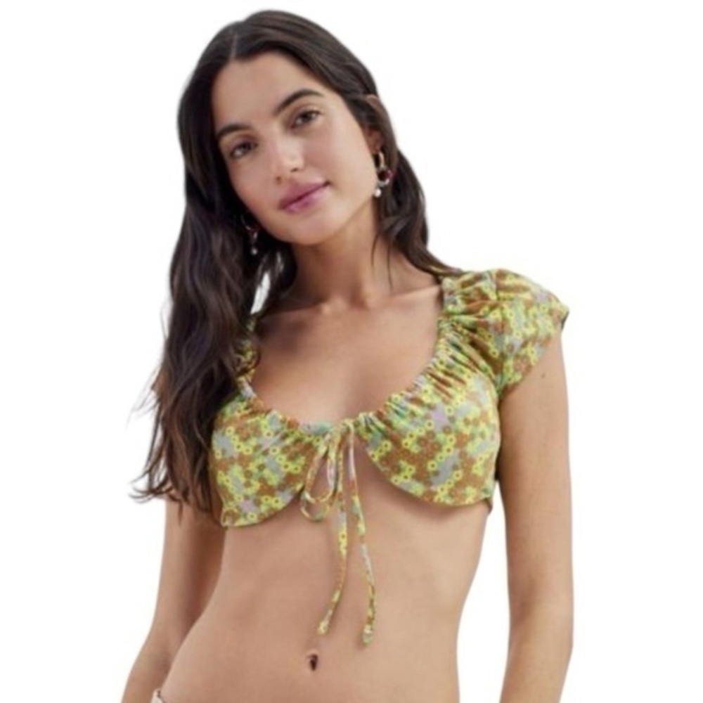 Urban Outfitters UO Out From Under Crop Top With Tie Size Medium Rare 1st Fit